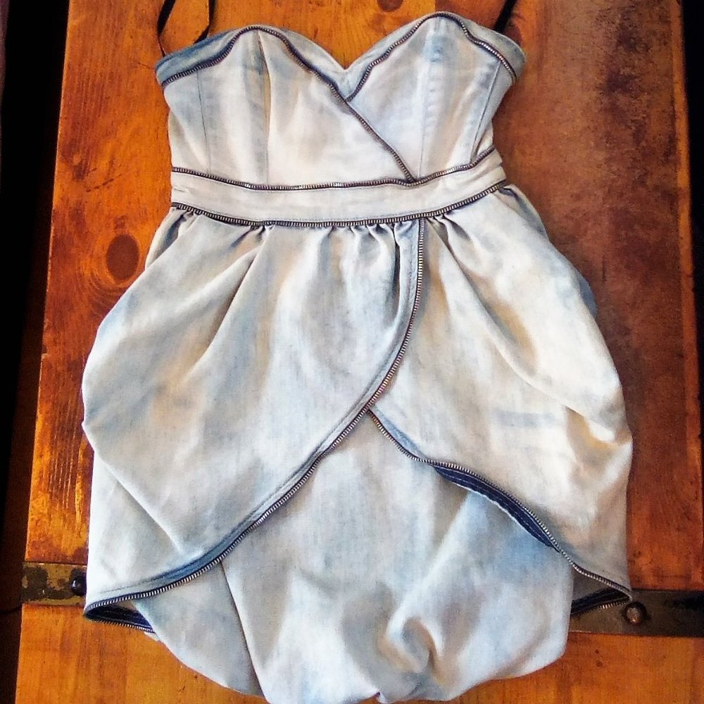 Denim Zipper Dress